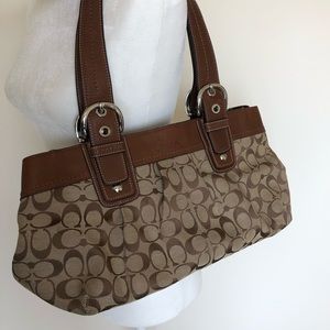 Coach Brown Leather & Canvas Purse
